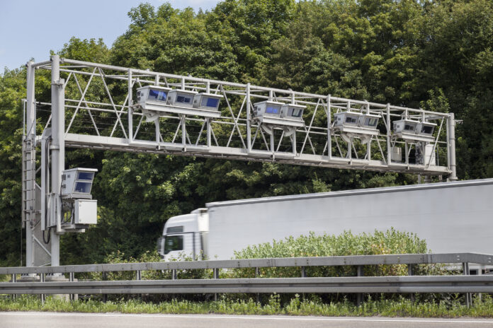 Truck toll system, german highway control gantry