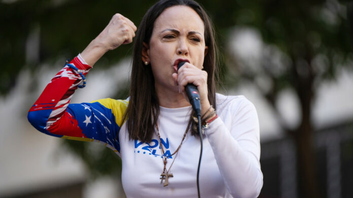 Venezuelan Opposition Leader Machado Is Intercepted After Joining Anti government Protest