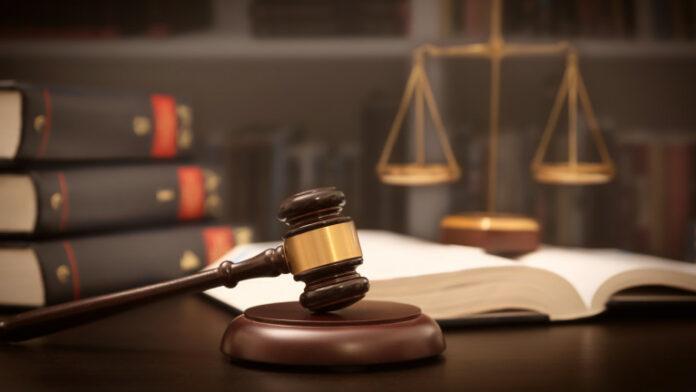 Judge gavel and scale in court Legal concept